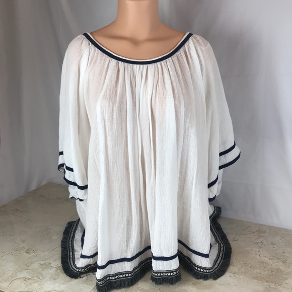 Hem & Thread Tops - Boho hippy cotton top size M/L